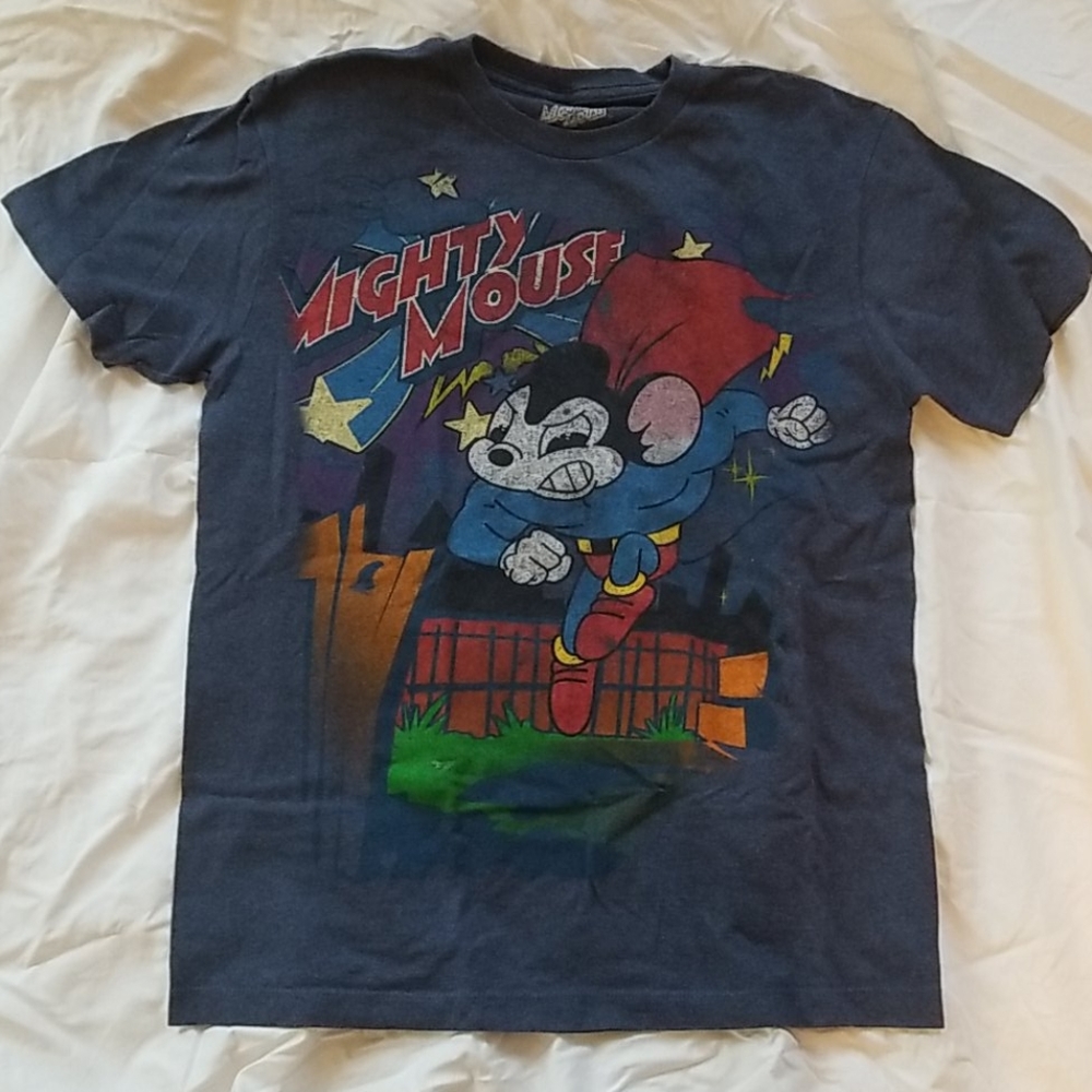 M Navy Blue Mighty Mouse t-shirt